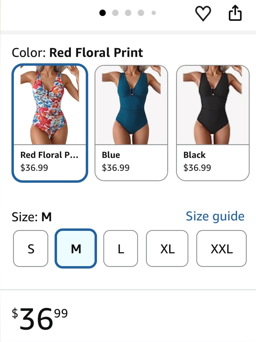 NWT Size M B2prity One Piece floral V Neck Swimsuit with tummy control - Picture 8 of 10